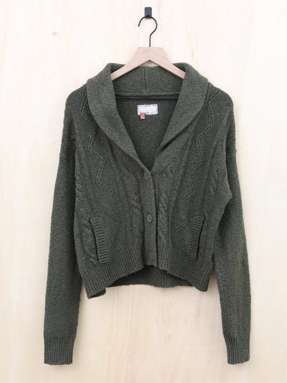 Anthropologie‎ Pilcro Knit Button Front Cardigan Dark Green XS - Picture 2 of 4